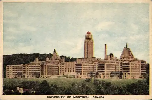 Ak Montreal Québec Kanada, View of the University, Vue de l'Université