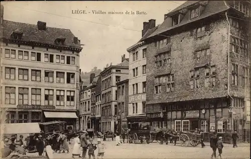 Ak Liège Lüttich Wallonien, Vielles maisons de la Batte