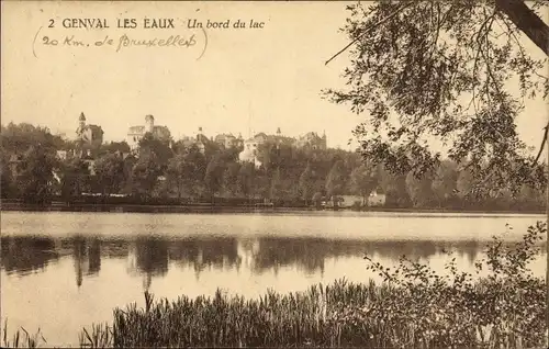 Ak Genval les Eaux Wallonisch Brabant, Un bord du Lac, Wasserpartie