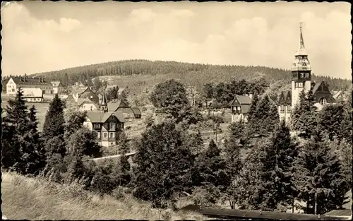 Ak Tannenbergsthal Muldenhammer im Vogtland, Blick auf den Ort mit Umgebung