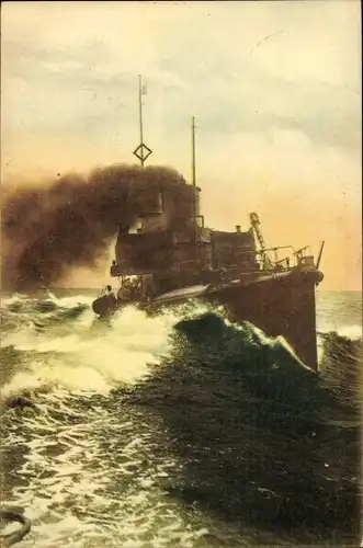 Ak Deutsches Kriegsschiff, Hochseetorpedoboot S 96, In voller Fahrt, Kaiserliche Marine