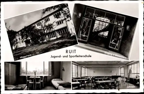 Ak Ruit Ostfildern Baden Württemberg, Jugend- und Sportleiterschule, Wiesenhaus, Lehrsaal