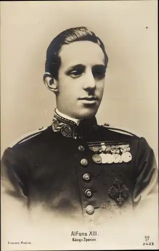 Ak König Alfons XIII. von Spanien, El Rey Alfonso XIII., Portrait