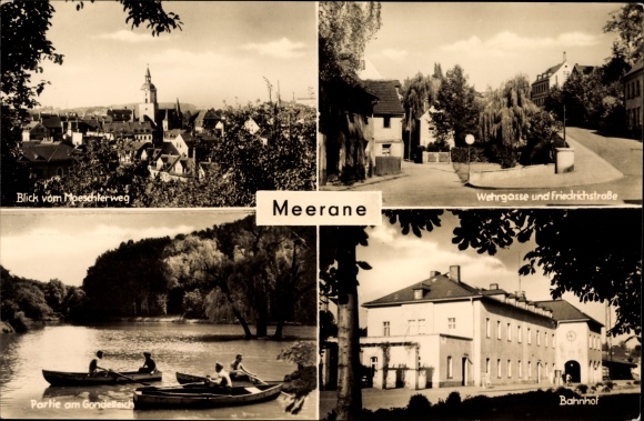 Ak Meerane in Sachsen, Blick vom Moeschlerweg, Wehrgasse