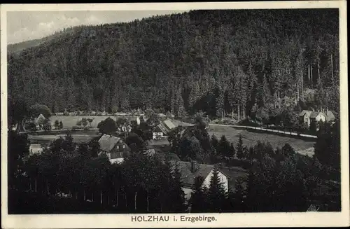 Ak Holzhau Rechenberg Bienenmühle in Sachsen, Blick auf den Ort mit Umgebung