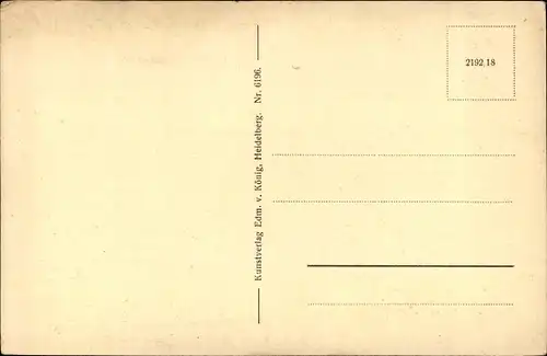 Passepartout Ak Heidelberg am Neckar, Scheffelhaus Waldhorn ob der Bruck v. G. Ernst, Käthe u. Heinz