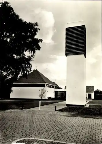 Ak Emstek in Niedersachsen, Die evangelische Kirche von außen gesehen