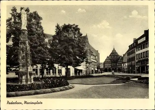 Ak Paderborn in Nordrhein Westfalen, Marienplatz