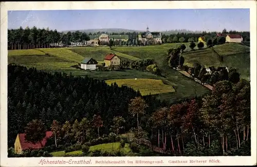 Ak Hohenstein Ernstthal Landkreis Zwickau, Bethlehemstift im Hüttengrund, Gasthaus Heiterer Blick