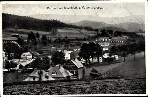 Ak Bad Brambach im Vogtland, Blick auf den Ort mit Umgebung