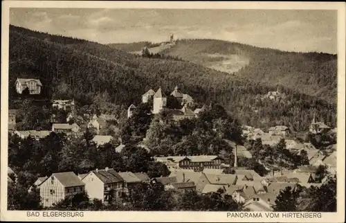 Ak Elgersburg im Ilm Kreis Thüringen, Panorama vom Hirtenberg