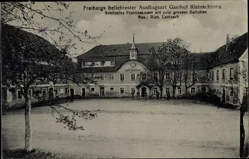 Ak Kleinschirma Oberschöna in Sachsen, Gasthof Kleinschirma von Richard Lantzsch