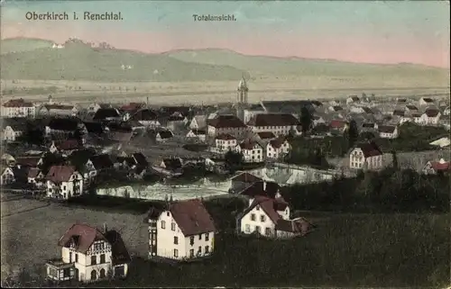 Ak Oberkirch in Baden Württemberg, Blick auf den Ort mit Umgebung