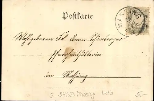 Ak Staudach Massing im Tal der Rott Niederbayern, Stadtpanorama, Wiese