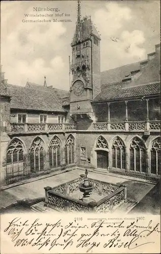 Ak Nürnberg in Mittelfranken Bayern, Wittelsbacher Hof im Germanischen Museum