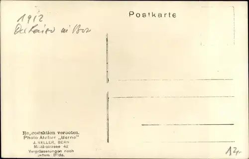 Ak Bern Stadt Schweiz, Kaiser Wilhelm II., Staatsbesuch 1912, Ludwig Forrer 