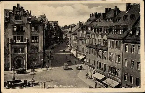 Ak Mittweida in Sachsen, Blick in Rochlitzer Straße