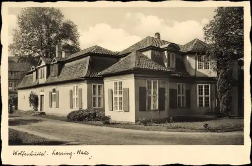 Ak Wolfenbüttel in Niedersachsen, Blick auf das Lessinghaus, Architekt J. H. L. Meyer