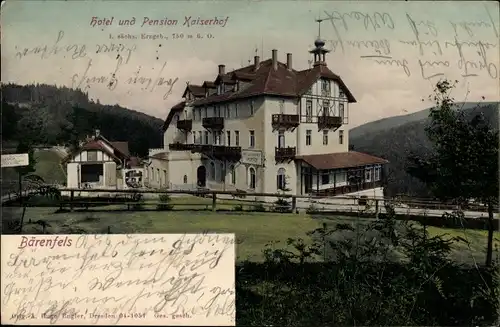 Ak Bärenfels Altenberg im Erzgebirge, Hotel und Pension Kaiserhof