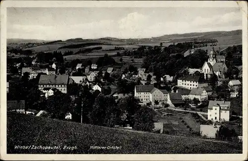 Ak Wiesa Thermalbad Wiesenbad im Erzgebirge, Mittlerer Ortsteil, Kirche