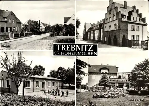 Ak Trebnitz Teuchern im Burgenlandkreis, Kindergarten, Gemeindehaus, Siedlung, Artur Göritz Platz