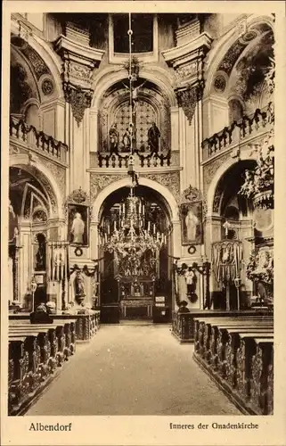 Ak Wambierzyce Albendorf Schlesien, Inneres der Gnadenkirche