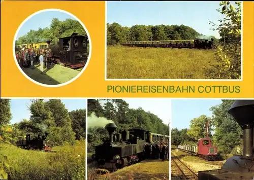 Ak Pioniereisenbahn Cottbus, Deutsche Eisenbahn, Dampflokomotive