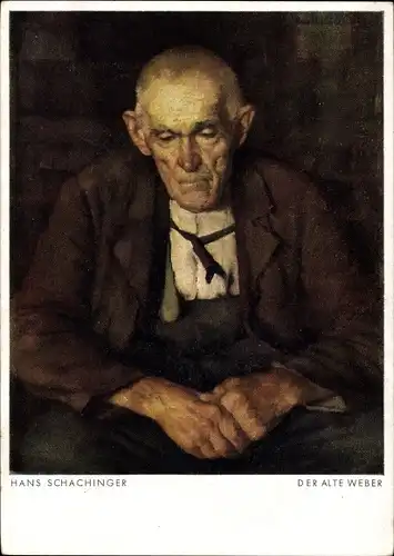 Künstler Ak Schachinger, Hans, De Alte Weber, Portrait