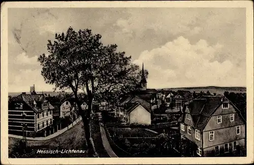 Ak Hessisch Lichtenau im Werra Meißner Kreis, Blick auf die Ortschaft, Kirchturm