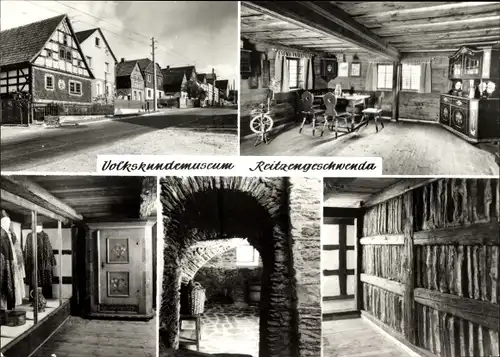Ak Reitzengeschwenda Drognitz in Thüringen, Volkskundemuseum, Bohlenstube, Kellergewölbe