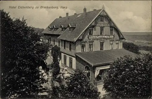 Ak Blankenburg am Harz, Hotel Pension Eichenberg, Inh. A. Rost