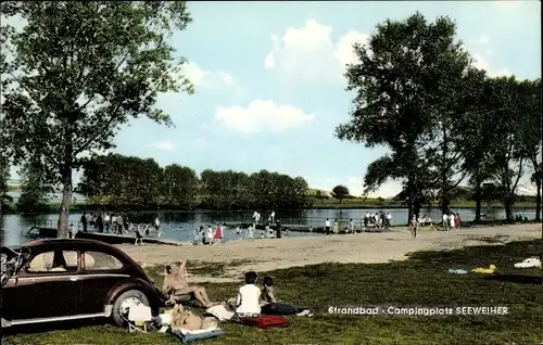 Ak Mengerskirchen in Hessen, Strandbad Campingplatz Seeweiher