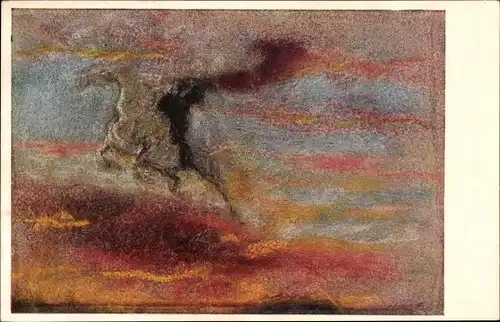 Künstler Ak Welti, Albert, Nr. 216, Der Reiter der Höhe, Abstraktes Gemälde