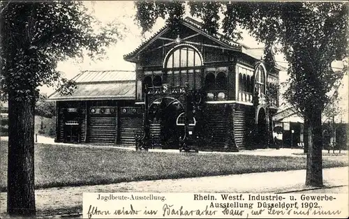 Ak Düsseldorf am Rhein, Gewerbeausstellung Ausstellung 1902, Jagdbeute Ausstellung