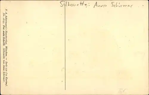 Scherenschnitt Ak Schirmer, Anna, Der erste Schritt, Mutter mit Kindern, Ackermann Serie 152 Nr 1819