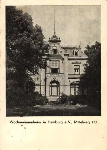 Ak Hamburg Eimsbüttel Harvestehude, Wöchnerinnenheim, Mittelweg 112