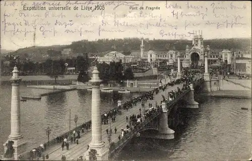 Ak Liège Lüttich Wallonien, Expo 1905, Pont de Fragnée, Weltausstellung