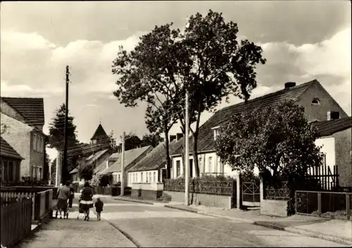 Ak Bredereiche Fürstenberg an der Havel, Partie in der Dorfstraße