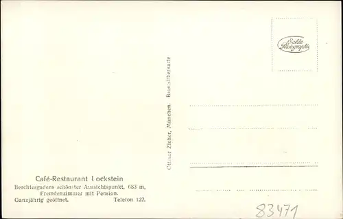 Ak Berchtesgaden in Oberbayern, Café Restaurant Lockstein, Terrasse mit Landschaftsblick