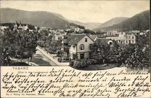 Ak Tabarz im Thüringer Wald, Blick in den Lauchagrund