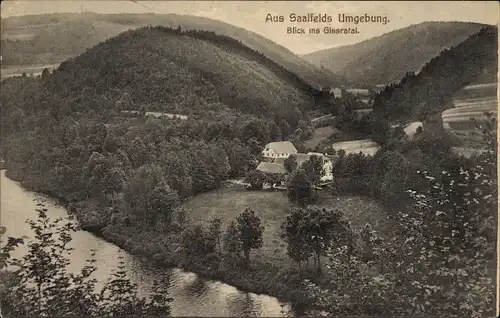 Ak Saalfeld an der Saale Thüringen, Blick ins Gissratal, Wohnhaus