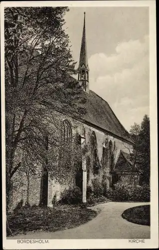 Ak Bordesholm in Schleswig Holstein, Seitenansicht der Kirche