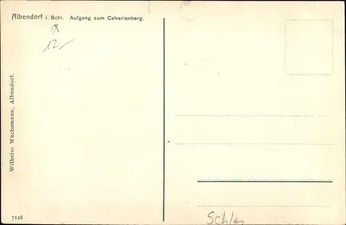 Ak Wambierzyce Albendorf Schlesien, Aufgang zum Kalvarienberg