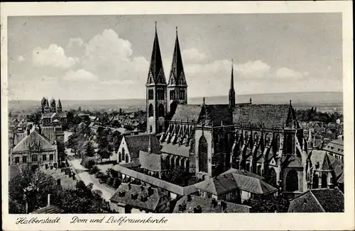 Ak Halberstadt in Sachsen Anhalt, Dom und Liebfrauenkirche