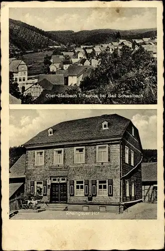 Ak Obergladbach Schlangenbad im Rheingau Taunus Kreis, Rheingauer Hof, Bes. Jean Laufer