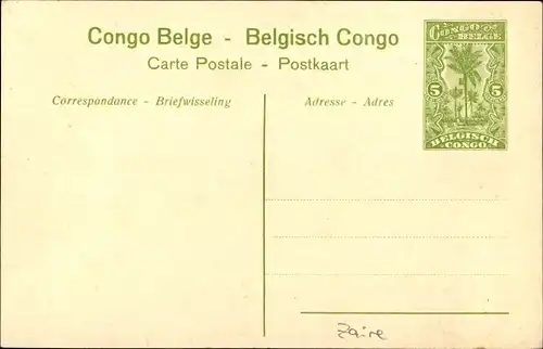 Ganzsachen Ak DR Kongo Zaire, Emballage de poisson sec dans le Mayumbo, Fischverarbeitung