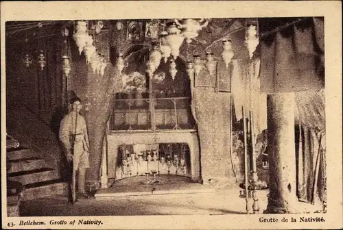 Ak Betlehem Palästina, Grotto of Nativity, Geburtsgrotte