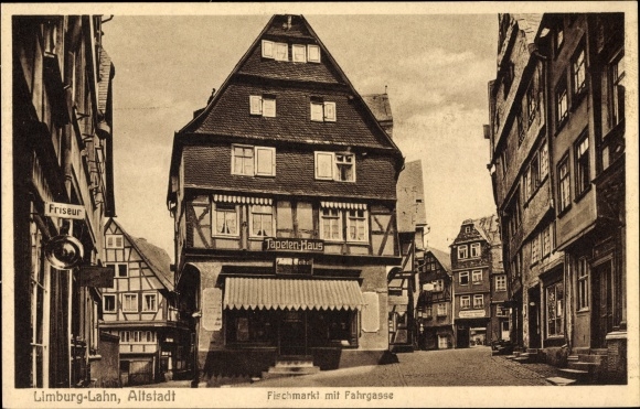 Ak Limburg an der Lahn in Hessen, Fischmarkt mit Fahrgasse