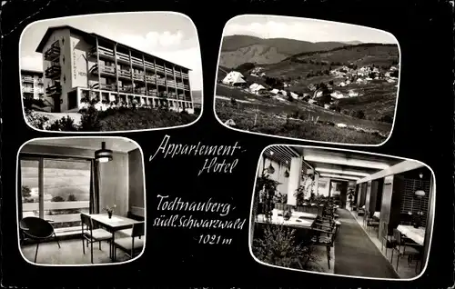 Ak Todtnauberg Todtnau im Südschwarzwald Kreis Lörrach, Appartement Hotel, Inh. Helmut Mangler