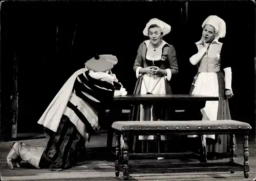 Ak Salzburger Festspiele 1964, "Die lustigen Weiber von Windsor": Käte Gold, Paula Wessely